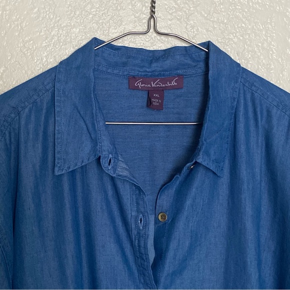 Gloria Vanderbilt Blue Blouse - Picture 2 of 12